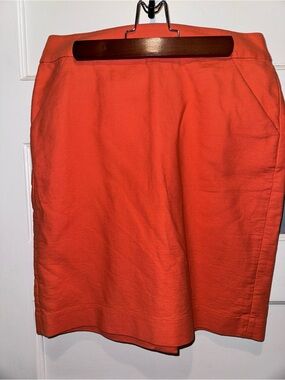 J. Crew Coral-Orange Pencil Skirt